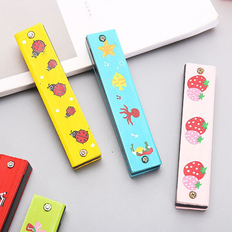 Nhạc Cụ Kèn Harmonica Miệng Gỗ 16 Lỗ Đồ Chơi Cho Trẻ Em