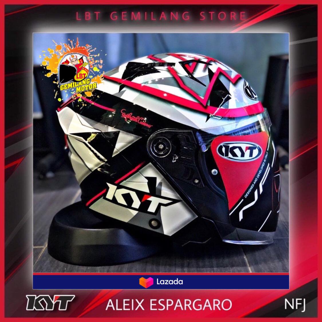 KYT Helmets NFJ [Aleix Espargaro] | Lazada