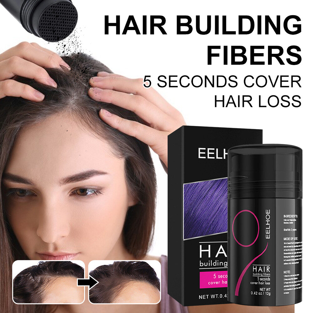 Vỏ Bọc Sợi Tóc Nhuộm Tóc Dày Một Lần Màu Đen Rụng Tóc Bổ Sung Đường Chân