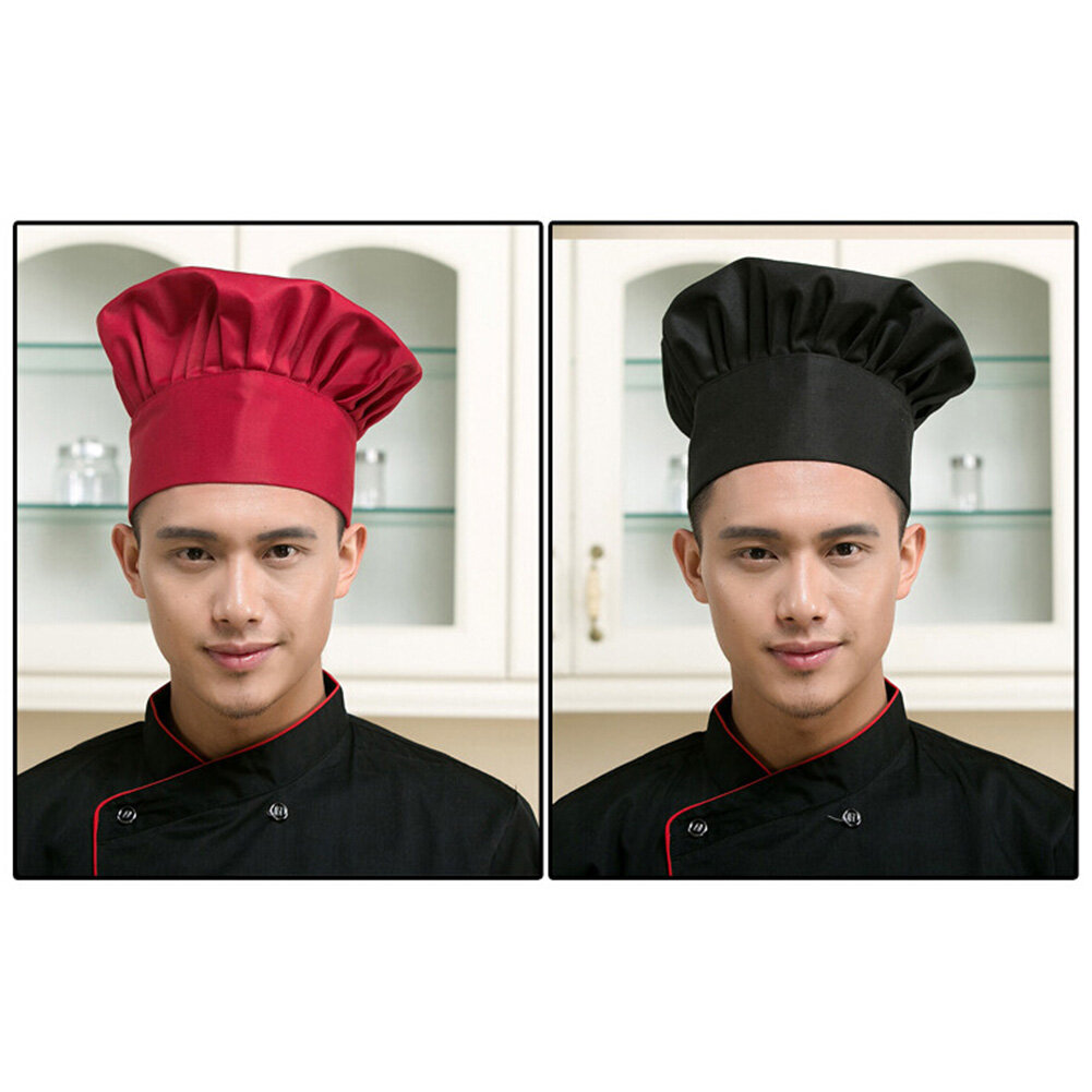 Freedun® Professional Stretchy Adjustable Men Cap Kitchen Cook Baker Catering Chef Hat