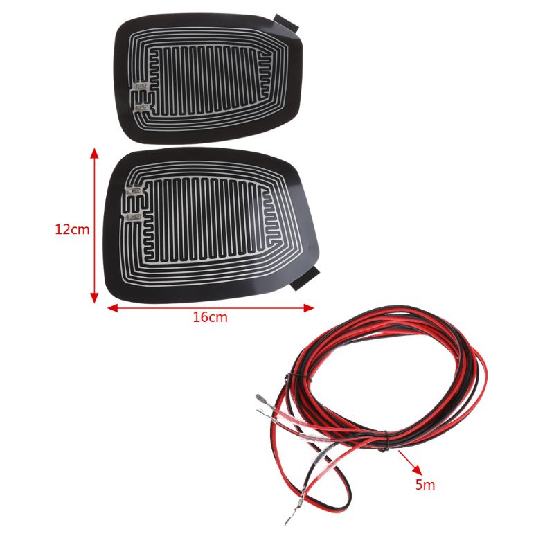 Máy Sưởi Gương Chiếu Hậu Bên Hông Ô Tô 12V Nhanh Ấm Thông Dụng Tấm Lót Defogger Làm Nóng