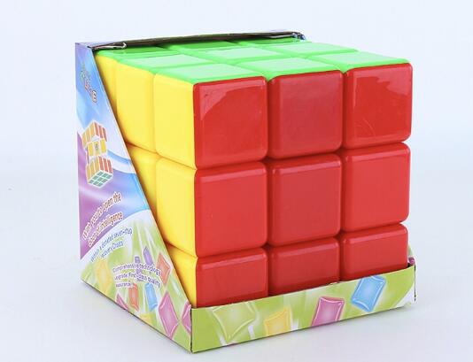 Cube Magique Géant 18cm FunnyGoo - 3x3x3 Stickerless, Couleurs Vives (Jouet Éducatif Enfants 6+)