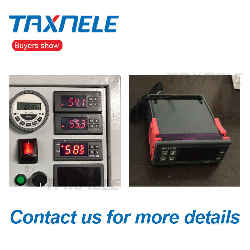 Two Relay Output LED Digital Temperature Controller Thermostat Incubator STC-1000 110V-220VAC,12/24DC 10A with Heater and Cooler