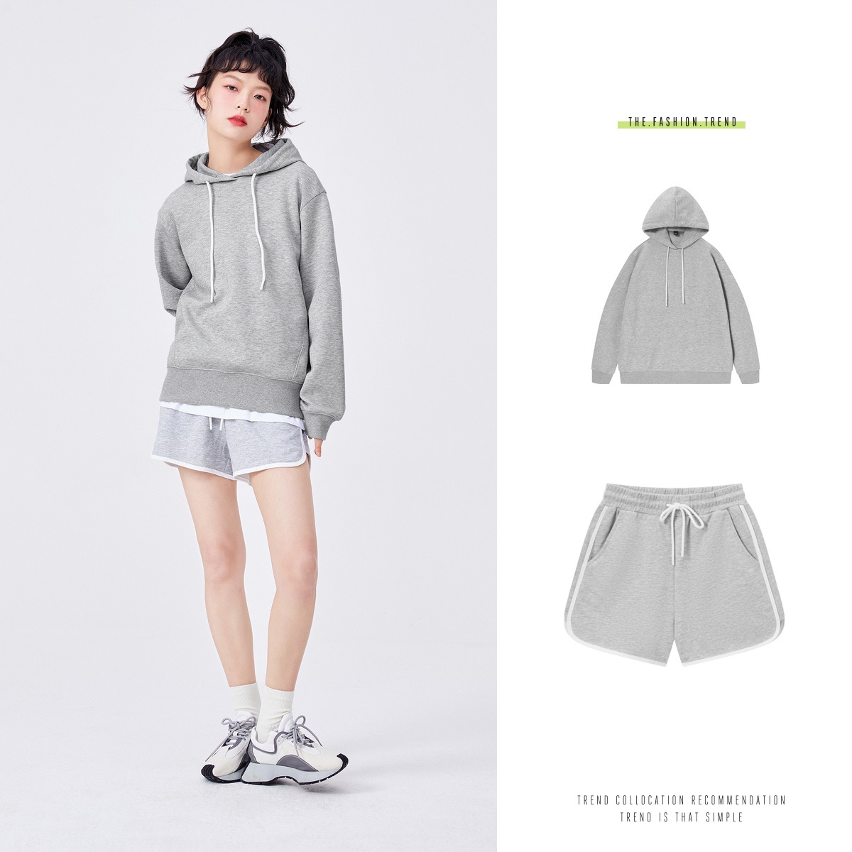 Semir Sweatshirt Women Basic Hooded Top Solid Color 2024 Spring New Bottoming Pullover Hoodies Loose And Lazy Style