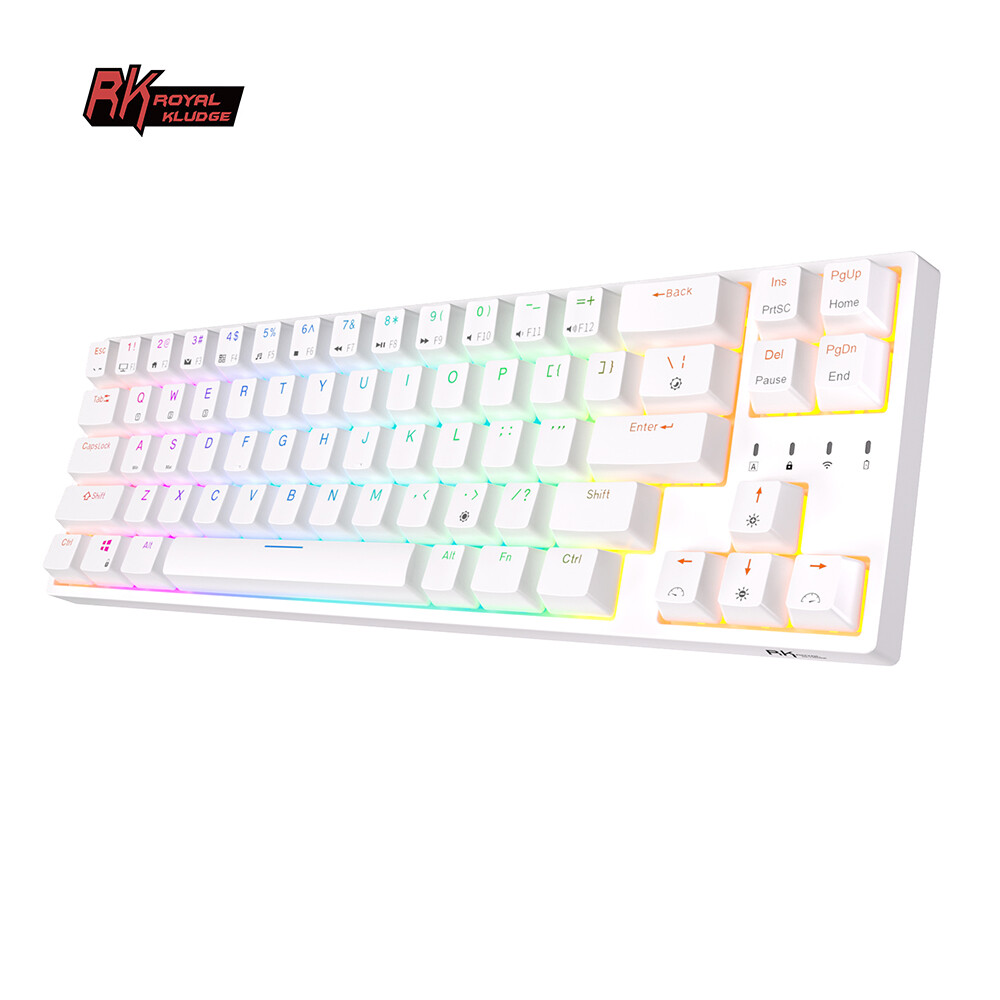 RK Royal Kludge RK68 Plus สามโหมดไร้สาย68คีย์พอร์ต USB คู่คีย์บอร์ดแบบกลไกอินเตอร์เฟซ TypeC แบบ