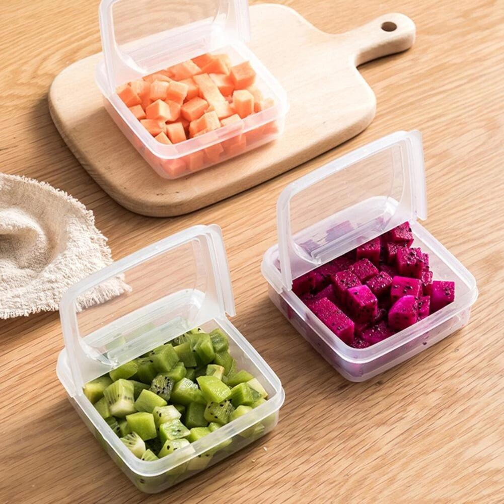 2 Hộp Đựng Bơ Phô Mai Hộp Sắp Xếp Giữ Tươi Rau Củ Trái Cây Trong Tủ Lạnh Di Động Hộp Đựng Phô Mai Trong Suốt