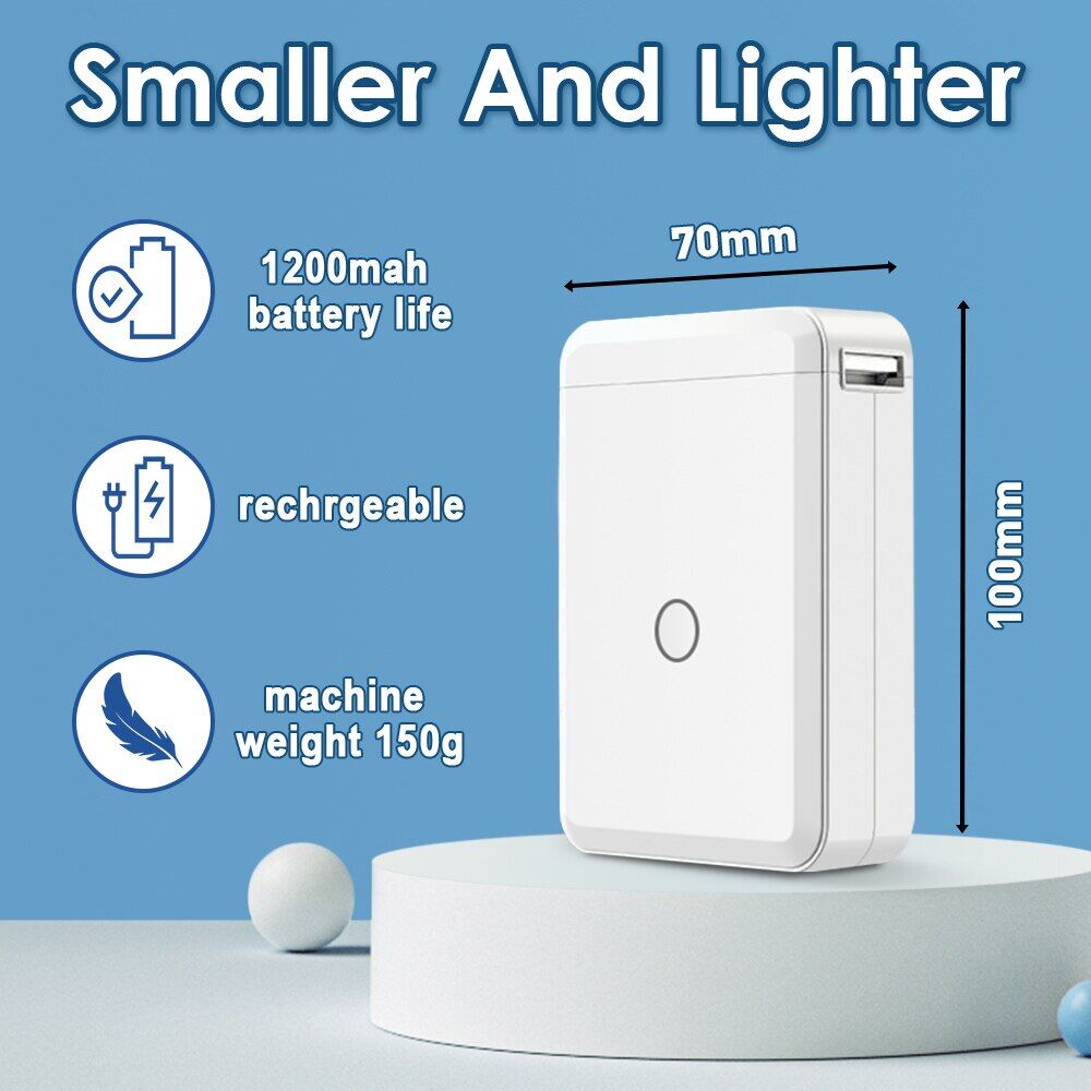 Niimbot Máy In Nhãn D110 Máy In Nhãn Nhiệt Nhỏ Gọn Máy In Nhãn Dán Bluetooth Không Dây Nhãn Dán Ngày/Tên D11 Tự Làm