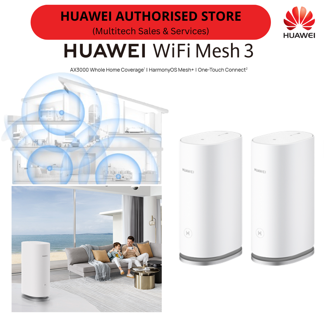 Huawei Mesh 3 Wifi Mesh AX3000 Whole Home Coverage One Touch Connection ...