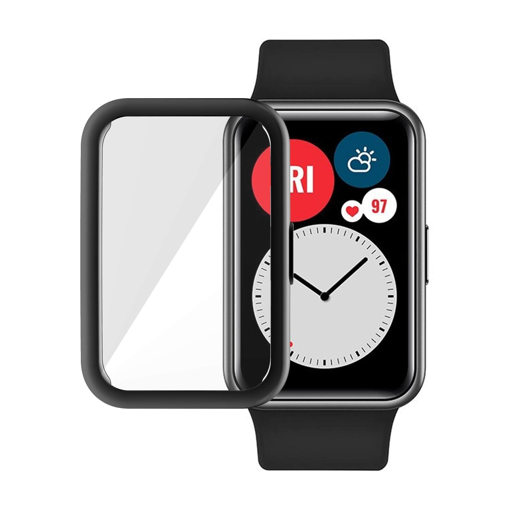 TPU Soft Full Screen Protector Case Shell Edge Frame For Huawei Watch Fit New Thin Anti-fall Plated Bumper Shell for Huawei Watch Fit