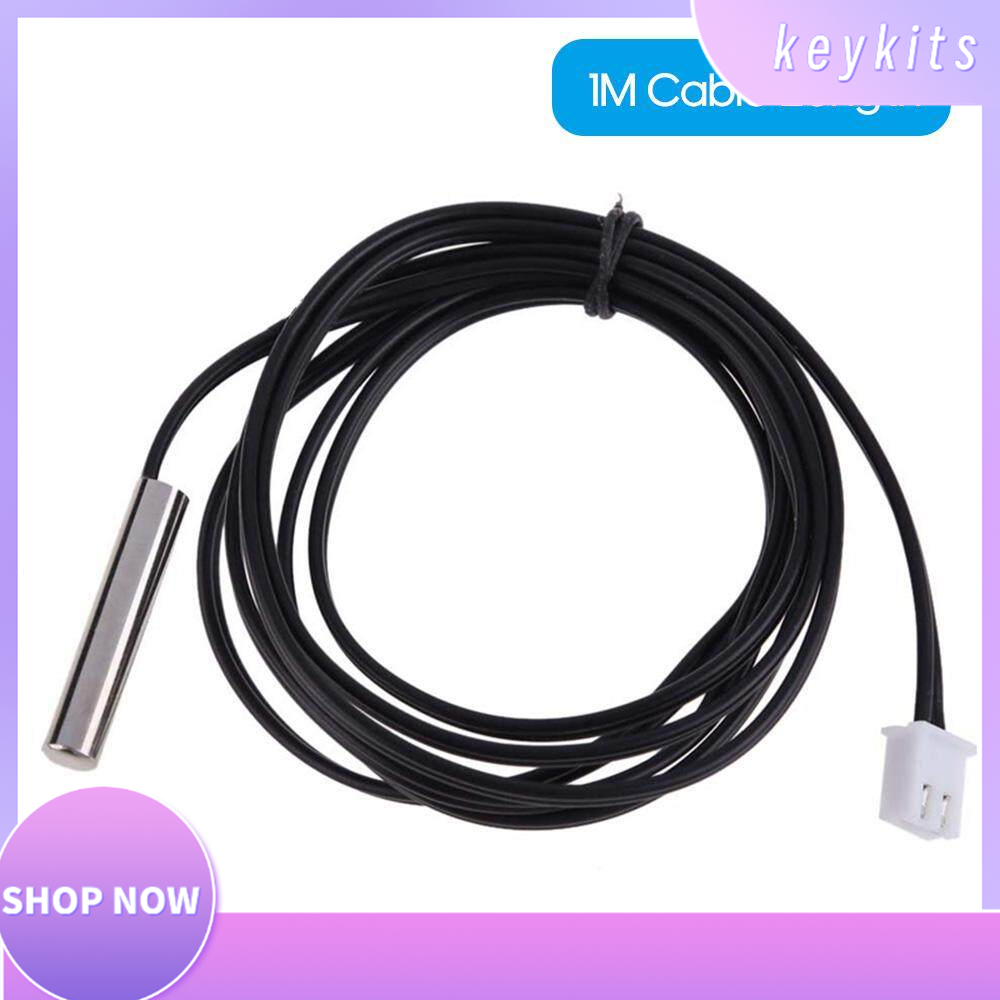 2M Temperature Sensor Probe High Accuracy Water-resistant NTC 10K/B3435 Thermistor Wire Cable Temperature Probe