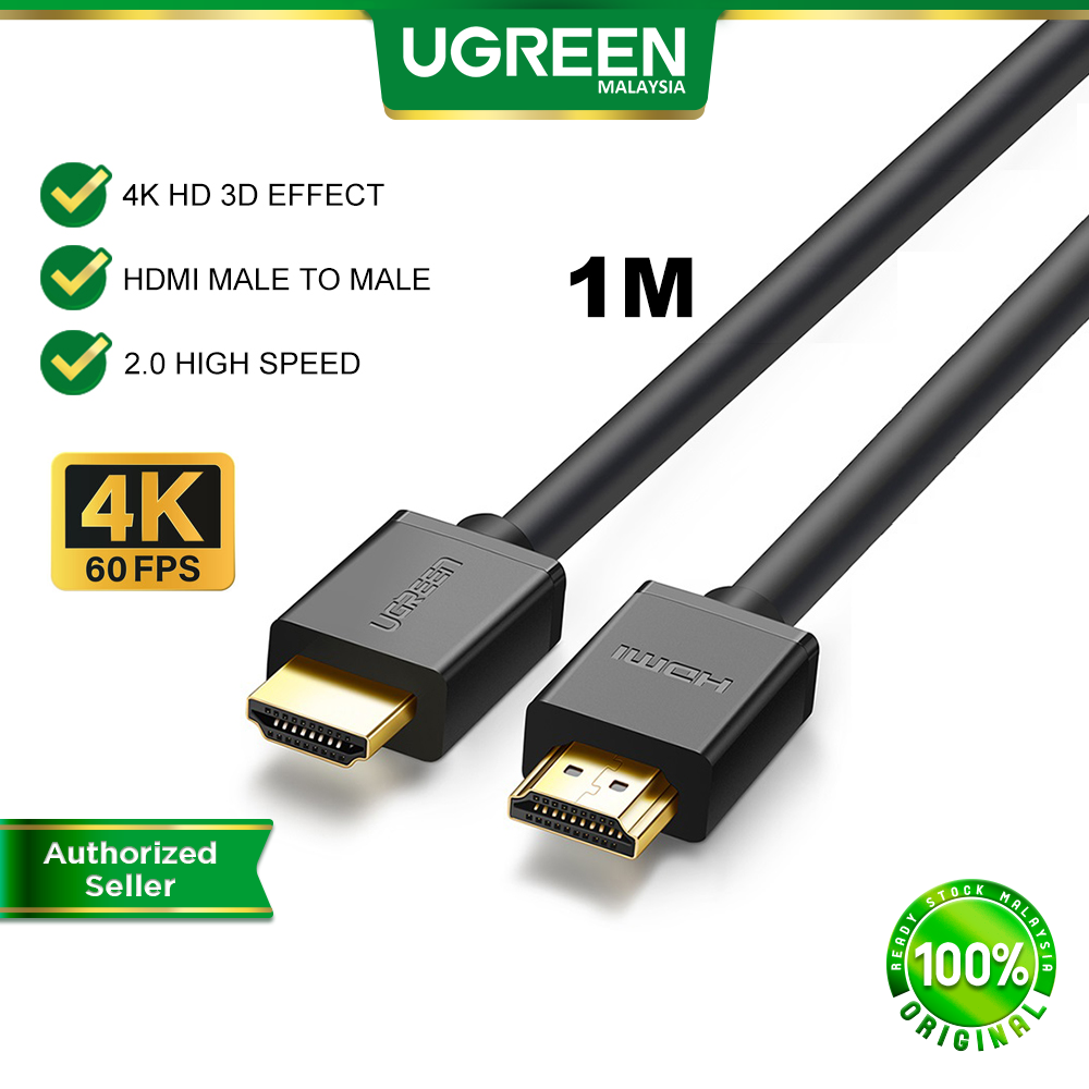 2m UGREEN Câble HDMI 4K Ultra HD Cordon HDMI 2.0 Haute Vitesse par Ethernet en Nylon Tressé Supporte 3D HDR Retour Audio Compatible avec Lecteur Blu Ray Xbox 360 PS4 PS3 PC Ampli TV 4K Écran 