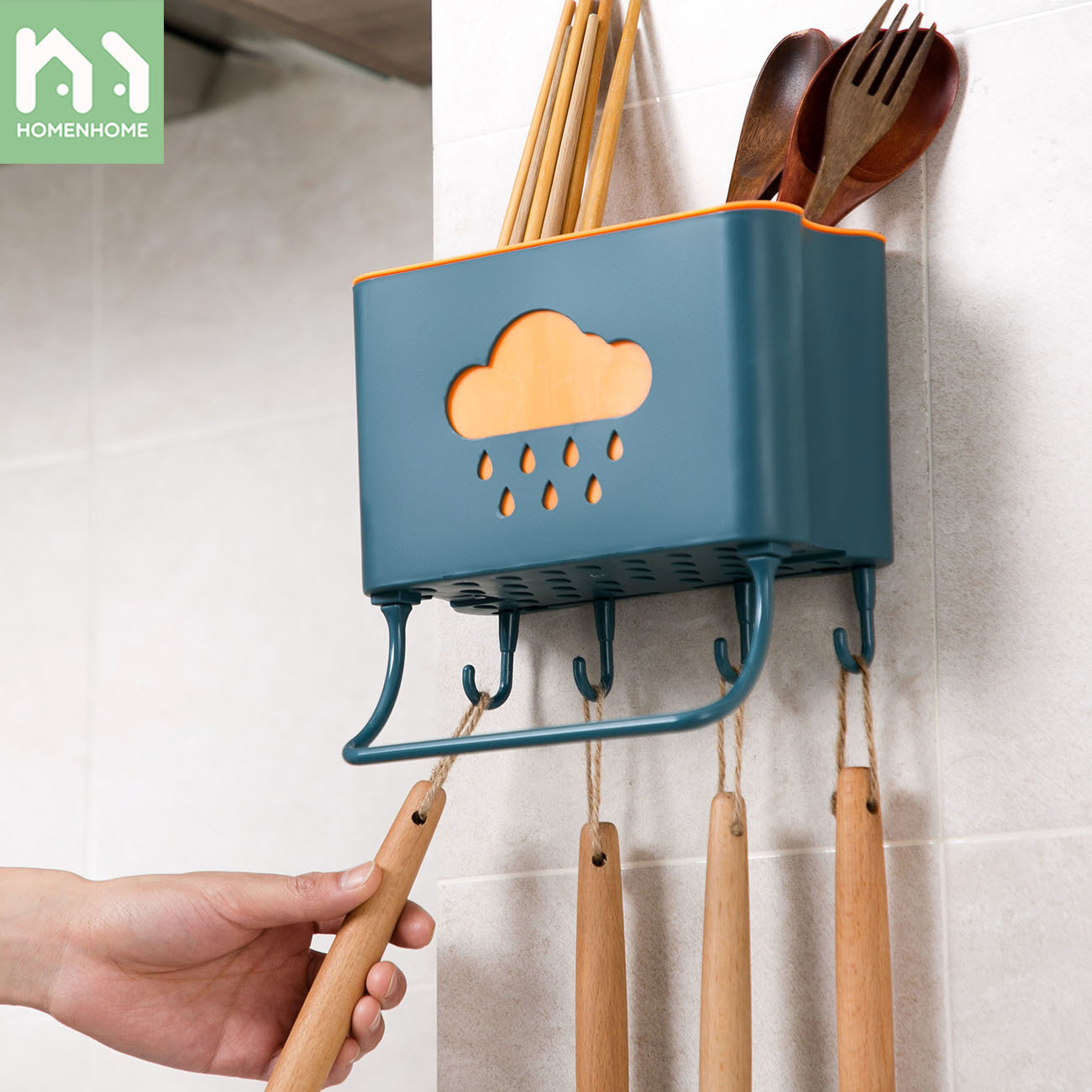 Homenhome Multi-functional Chopsticks Racks Kitchenware Storage Box Chopsticks Box