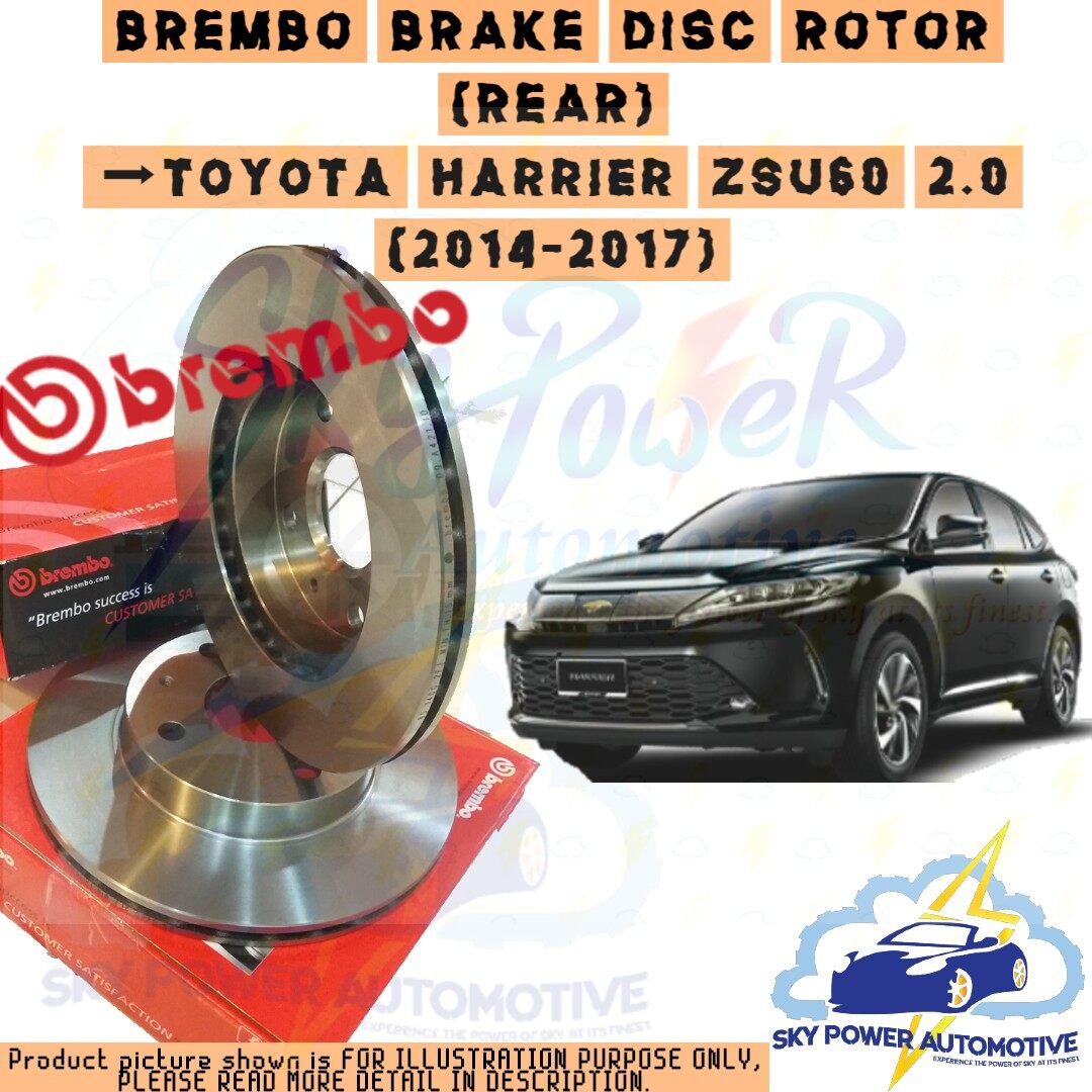 BREMBO TOYOTA HARRIER (ZSU60) (NON-TURBO) BRAKE DISC ROTOR (REAR