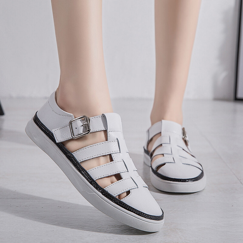 womens white casual sandals