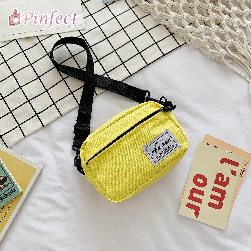 [Pinfect] Túi Đưa Thư Vải Chắp Vá Thường Ngày Thời Trang, Túi Đeo Chéo Nữ Túi Đeo Vai Nữ Tuổi Teen Túi Xách Túi Nhỏ Túi Đựng Điện Thoại