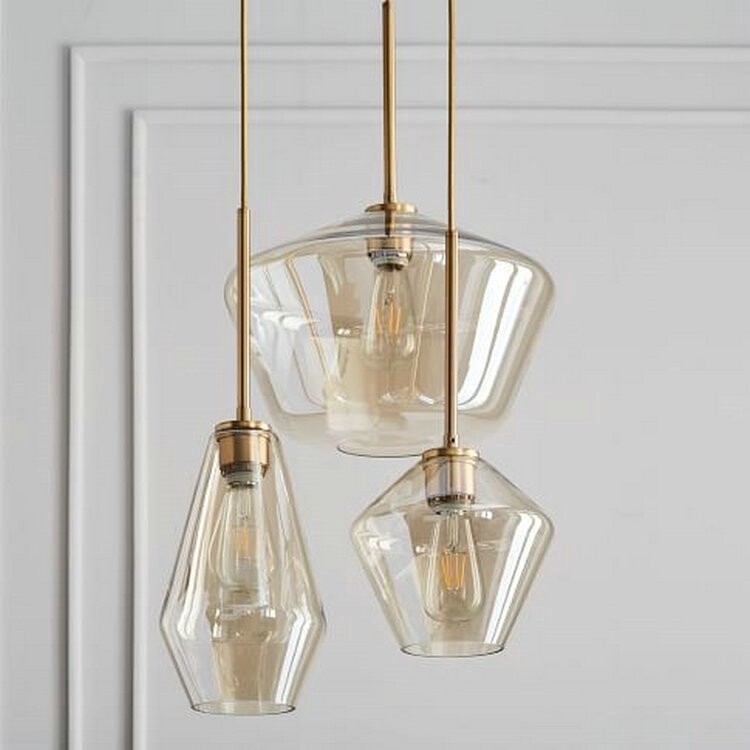 Nordic Pendant Lamp Glass Lighting Artsy Light Fixture Lazada Singapore - Glass Chandelier Pendant Lights