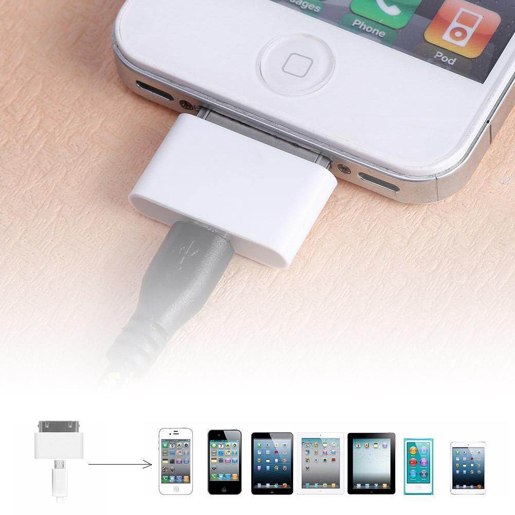 Female Micro USB To Male for Apple 30 Pin iPhone4 4S 3G 3GS Charger Adapter