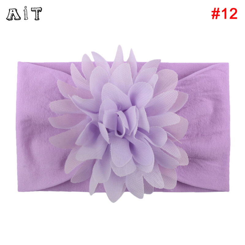 Giá bán AIT Dây Đội Đầu Dành Cho Trẻ Em Bé Nylon Mềm Mại Hoa Mũ Bé Gái Tóc Trẻ Ban Nhạc