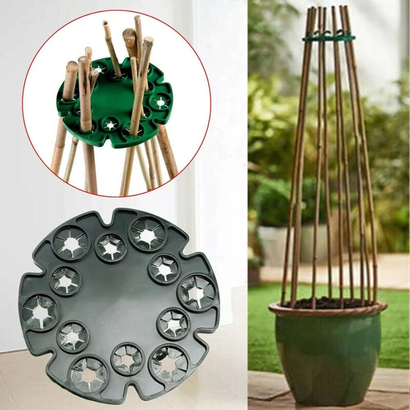 Mode Shop Garden Plastic-coated Steel Pipe Fixed Botanical Garden Potted Flower Pillar Holder Plant Climbing Vine Pillar Bracket
