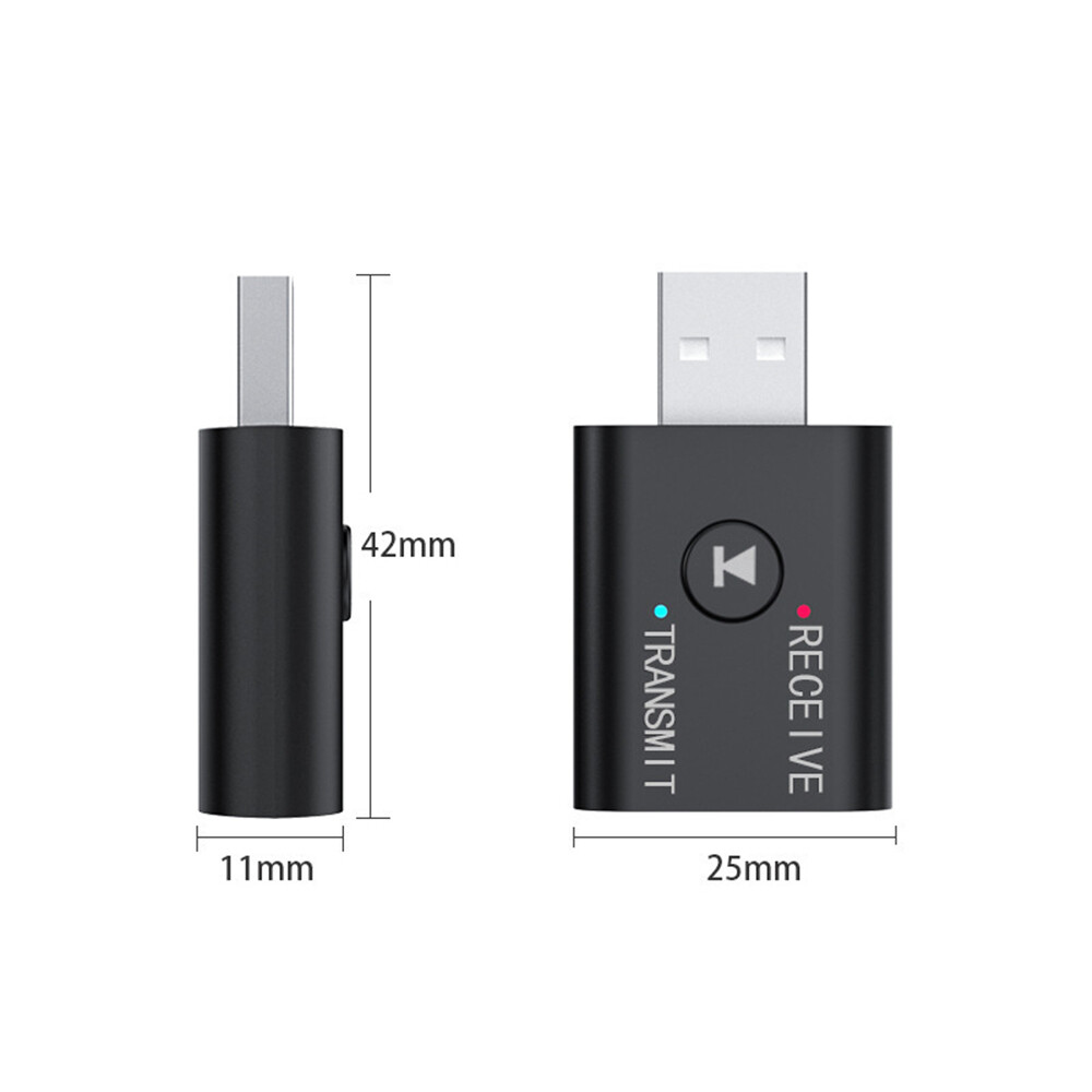 Bộ Thu Phát Âm Thanh 5.0 Tương Thích Bluetooth Bộ Chuyển Đổi Không Dây Dongle Mini Âm Thanh Nổi USB AUX 3.5Mm Cho TV Tai Nghe Máy Vi Tính