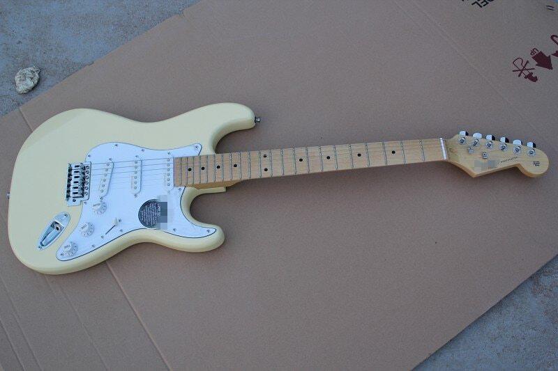 In Stock St Cream Electric Guitar, Custom Shop Accepted Oem Guitarra Malaysia