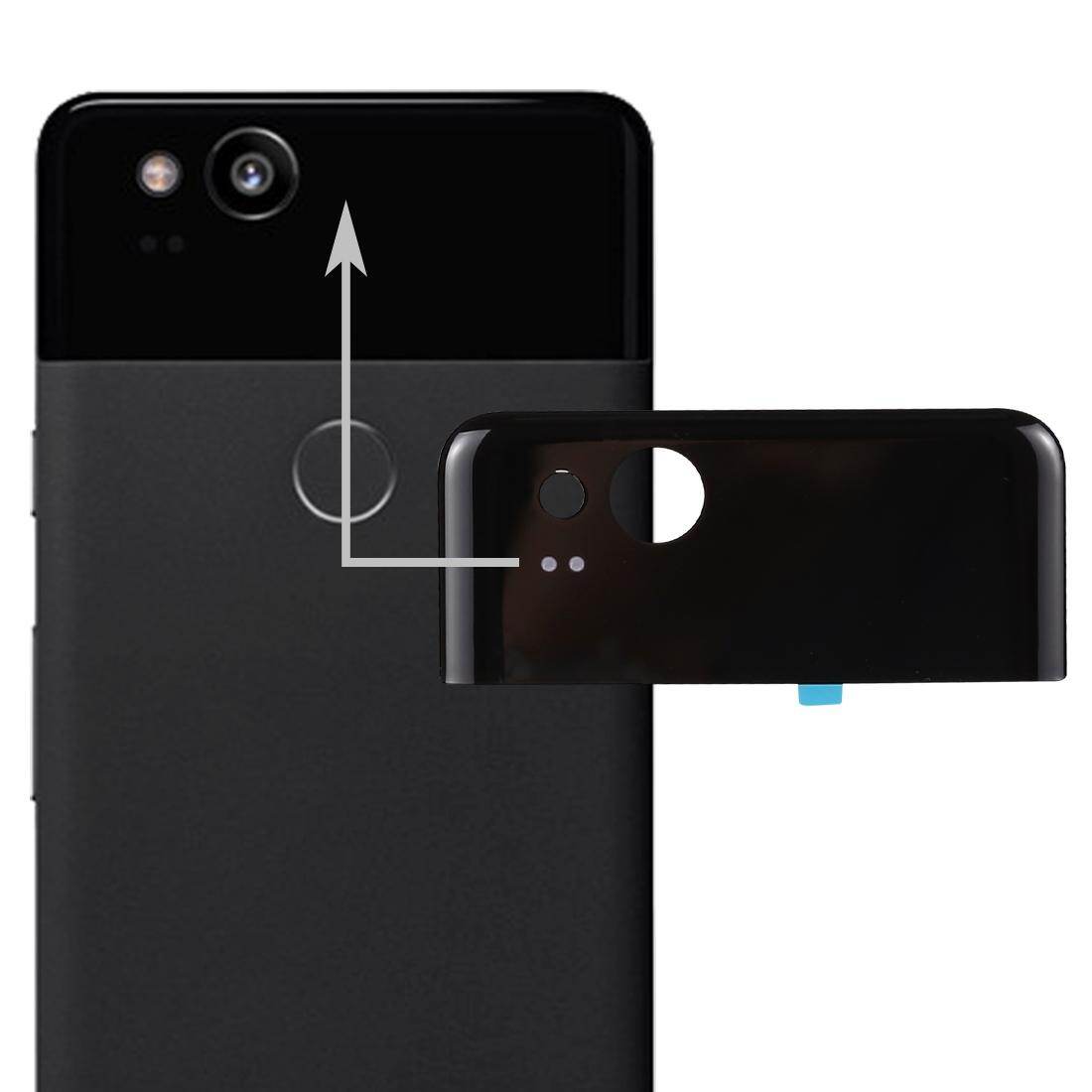 【Fix Oline】Nắp Lưng Google Pixel 2 Nắp Ống Kính Mặt Trên (Màu Đen)