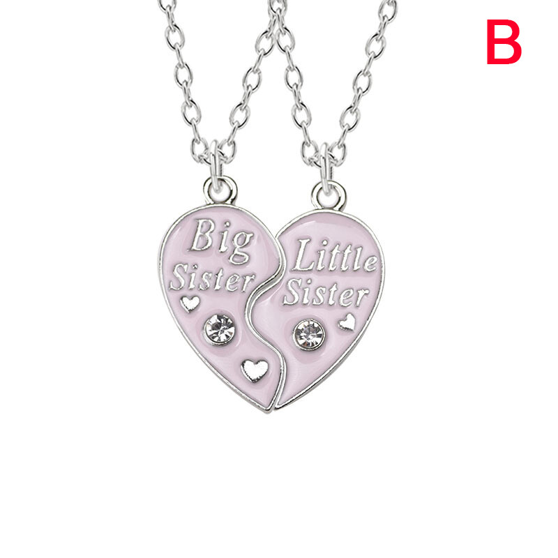 Ginni 2Pcs Rainbow Fashion Best Friends Honey Love Couple Pendant Necklace BFF Gift Ho