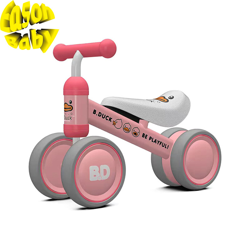 Little yellow duck balance car childrens pedal free four wheel coaster baby stroller childrens torsion car Singapore