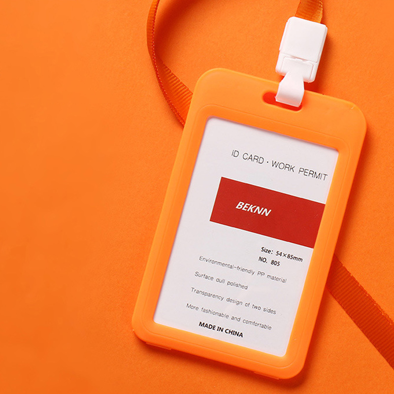 Work Name ID Card Holders for School or Office Name Tags with Lanyard