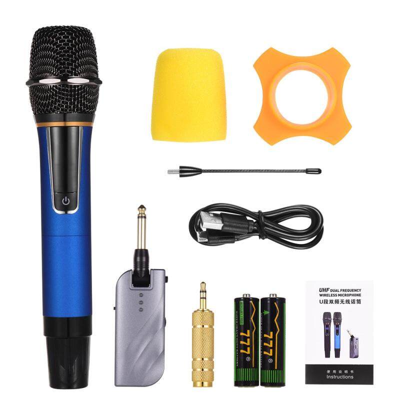UHF Tần Số Dây Micro Bộ Cho DJ Công Tác Đảng Họp Trình Diễn Sống Xanh Dương