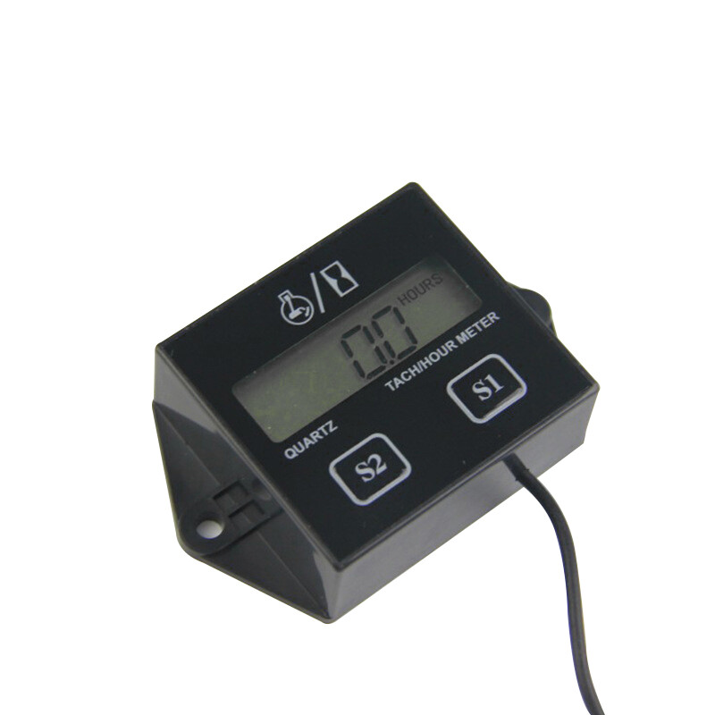 Động cơ Bộ Đo Tốc độ màn hình LCD Đồng hồ đo vòng tua máy công tơ mét RPM động cơ kỹ thuật số