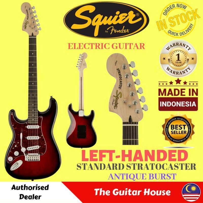 Fender Squier Standard Stratocaster Left-Handed Electric Guitar (Made In Indonesia) (Antique Burst) (LeftHanded) Malaysia