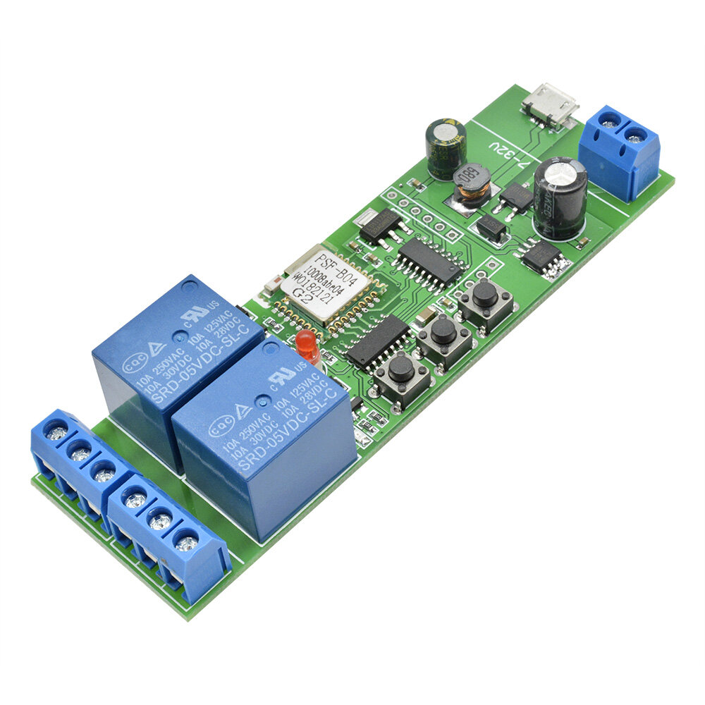 VOKTTA Mô Đun Công Tắc Rơ Le Điều Khiển Từ Xa WIFI 2 Kênh USB5V/100% Chính Hãng DC7-32V Mô Đun Công Tắc Rơ Le Điều Khiển Từ Xa