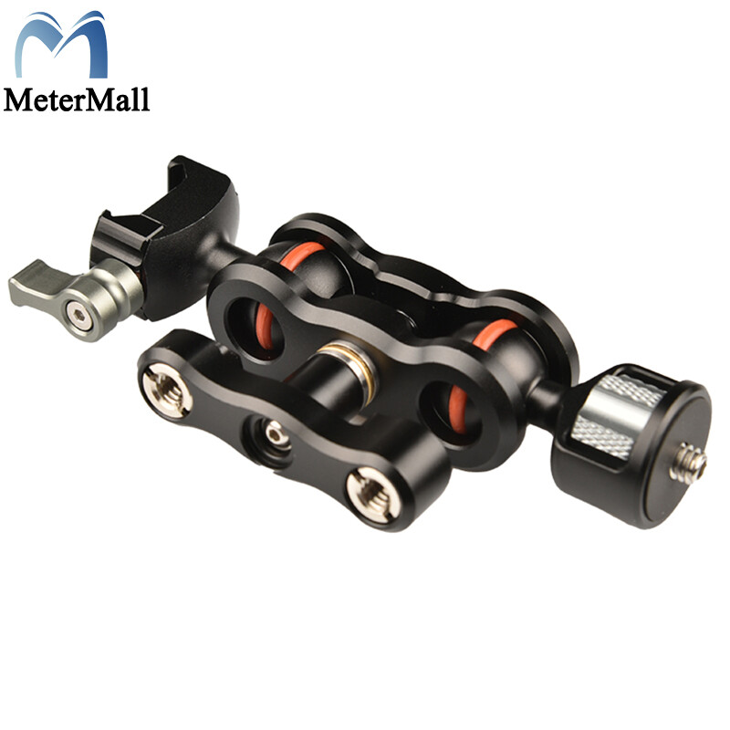 Articulating Magic Arm With 1/4" Threaded Screw Ball Head Clamp Ballhead Monitor Base Camera Extension Bracket