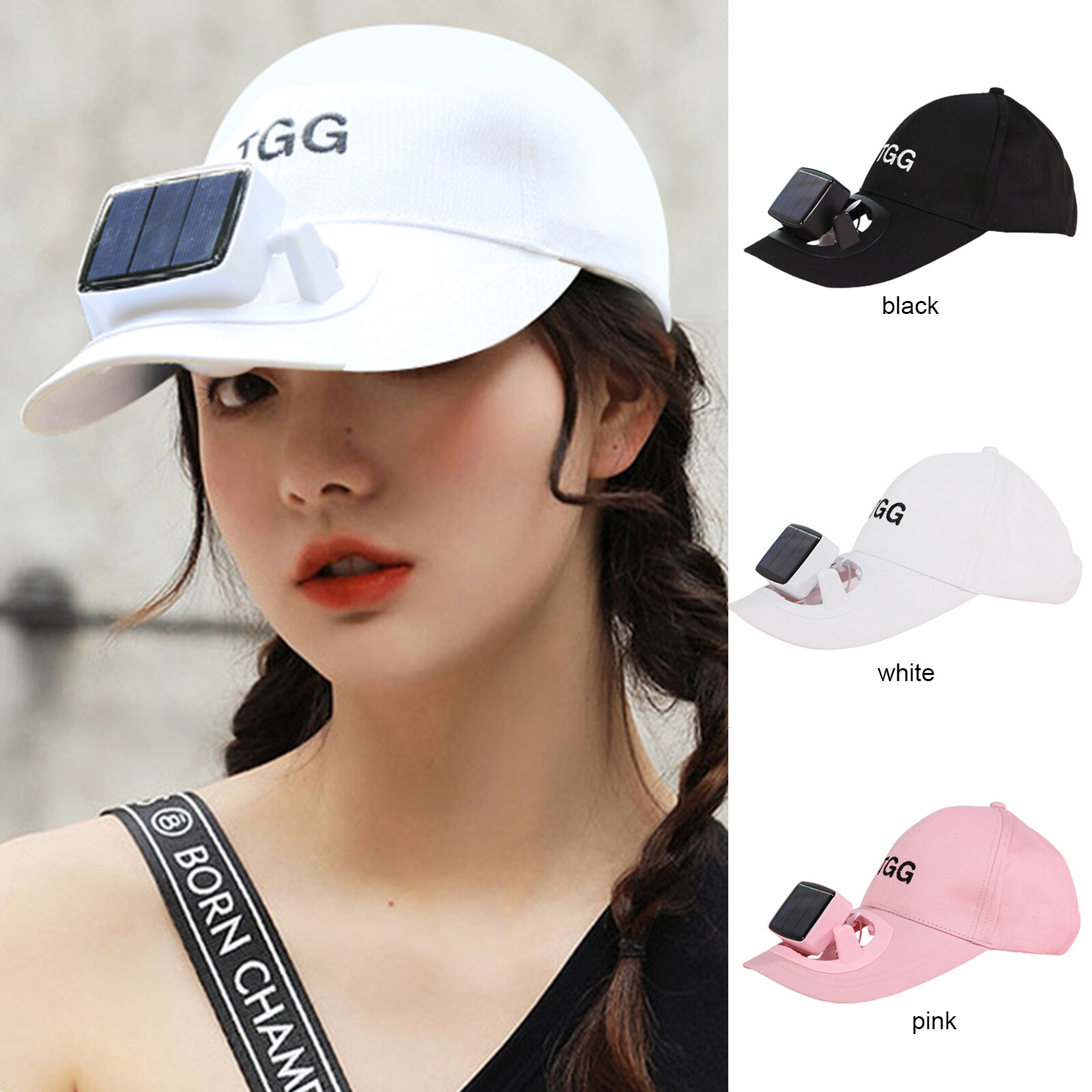 [YPYiChuang] Sun Hat Solar Fan Cap Baseball Cap USB Charging