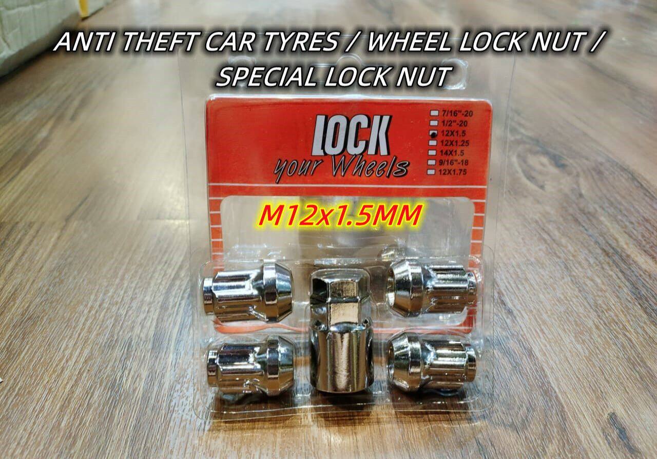(100 WHEEL TYRES LOCK NUT)ANTI THEFT CAR TYRES / WHEEL LOCK NUT