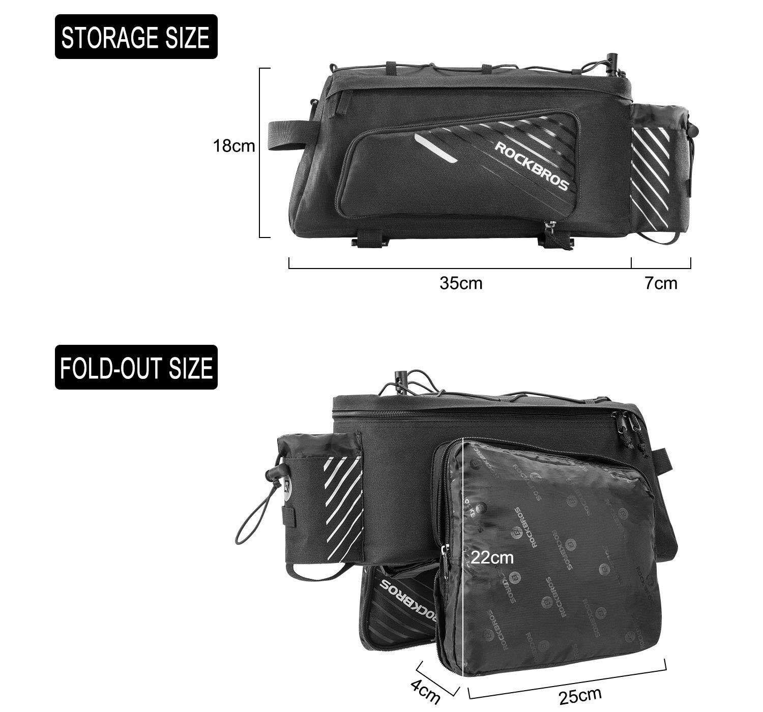 rockbros bike rack bag trunk bag