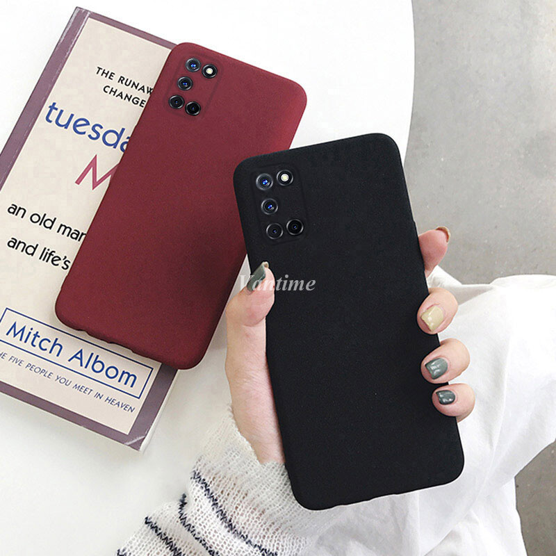 Vantime Cho Ốp Lưng Oppo A92 Vỏ Đá Sa Thạch Mềm Siêu Mỏng Mờ Bảo Vệ Lưng Điện Thoại Ốp Lưng Mỏng