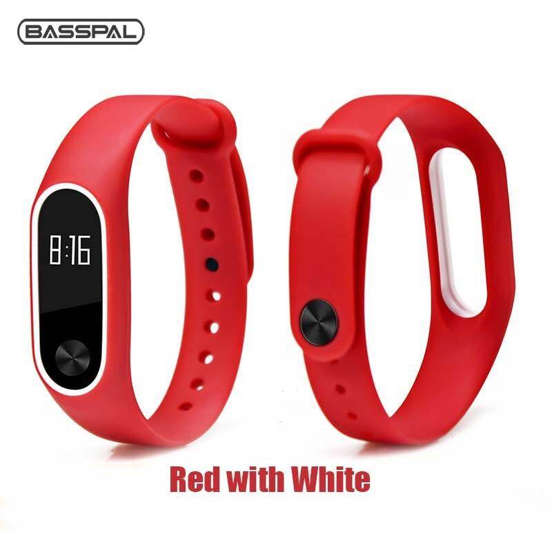 BassPal double color band for Xiaomi mi band 2 accessories miband 2 strap replacement silicone wriststrap for xiaomi mi2 smart bracelet