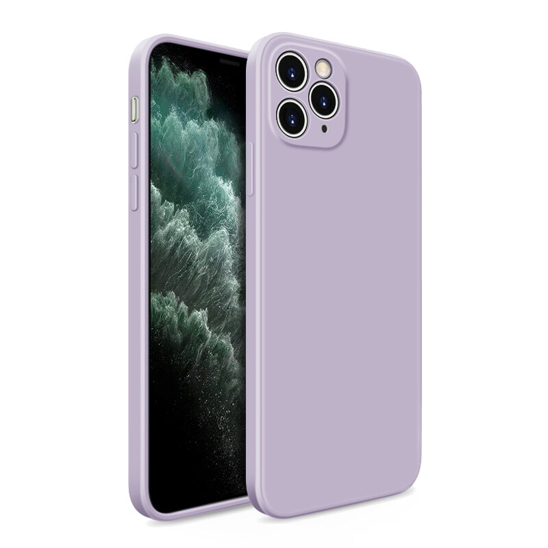 Classic Square Edge Soft Liquid Silicone Case for iPhone 11 12 13 14 Pro Max X Xr Xs Max Se 2020 12 mini 13 mini iPhone 7 8 6 6s Plus Luxury Solid Candy Color Phone Cover