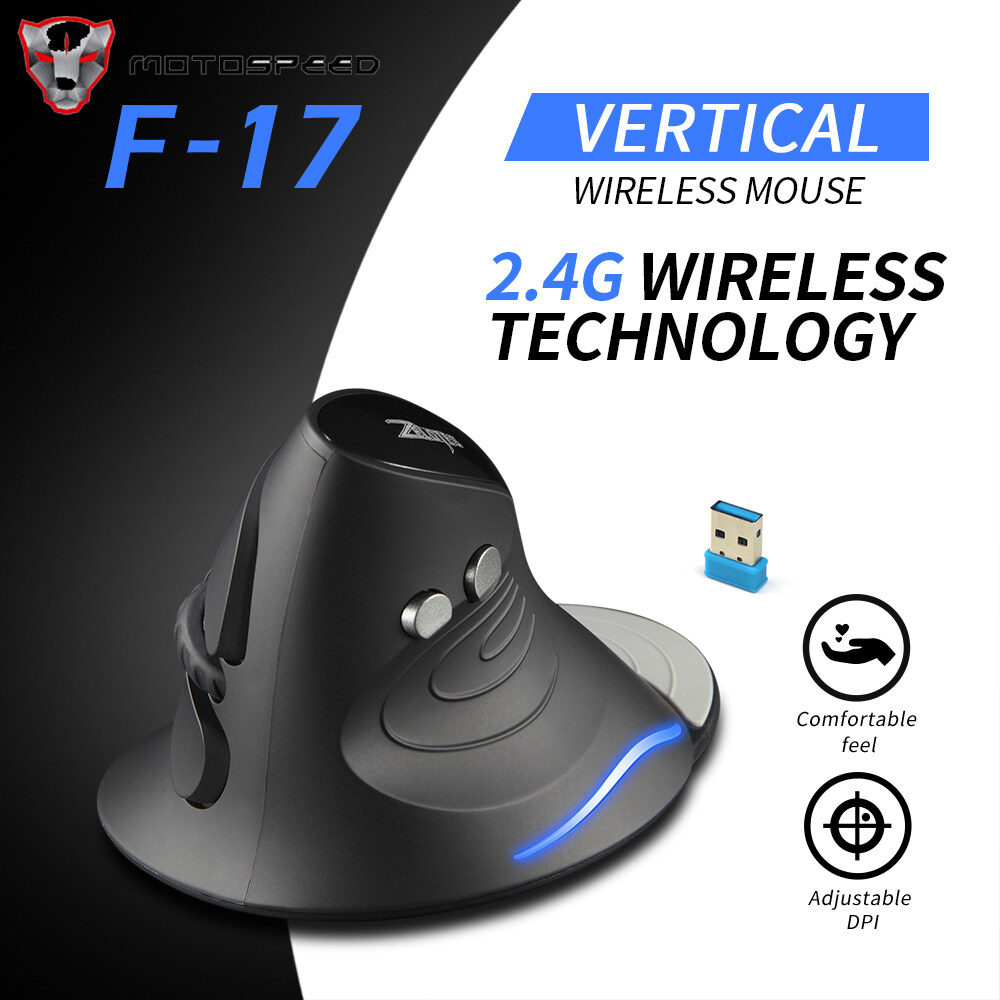 Vertical Mouse 2.4GHz Wireless Gaming Mouse 6 Keys Ergonomic Optical Mice with 3 Adjustable DPI for PC Laptop