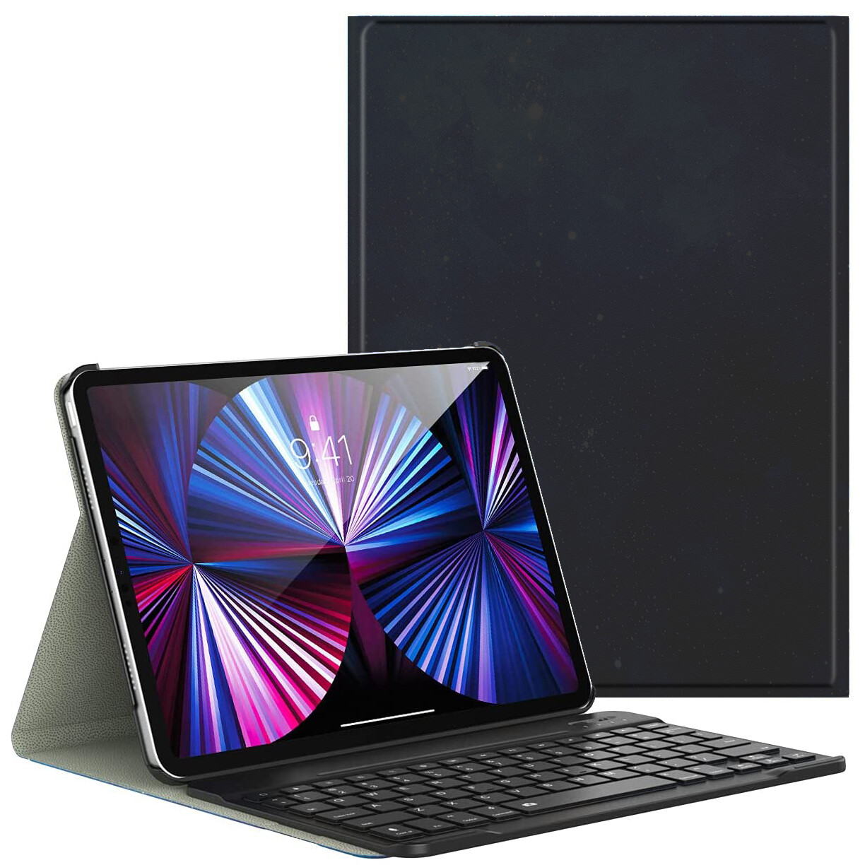 Vỏ Bàn Phím Dành Cho iPad Pro 11 2021/2020/2018 (Thế Hệ Thứ 3/2/1) [Hỗ Trợ Sạc Bút Chì 2] Có Thể Tháo Rời Bàn Phím Bluetooth Bao Da PU Dành Cho iPad Pro 11 2021 /IPad Air 4 Air 3/iPad 8th 7th Gen 6th 5th