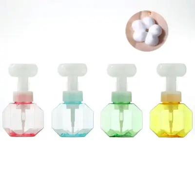 Flower Foam Bottle Refillable Hand Soap Dispenser Bathroom Kitchen Lotion Pump Mousse Blister Bottle 250ml