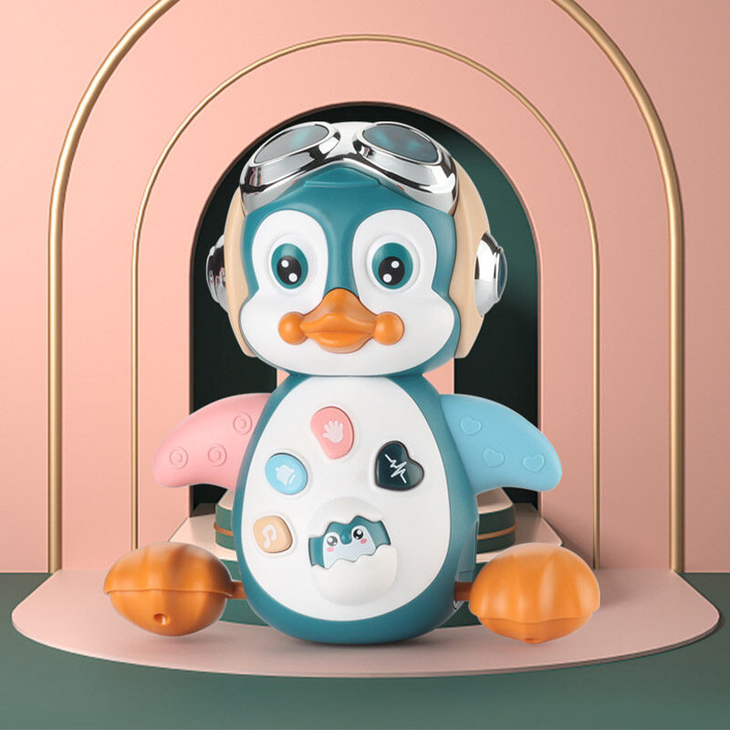 HS Swing, walk, baby penguin, electric toy, educational early education machine, coaxing baby artifact, singing and dancing