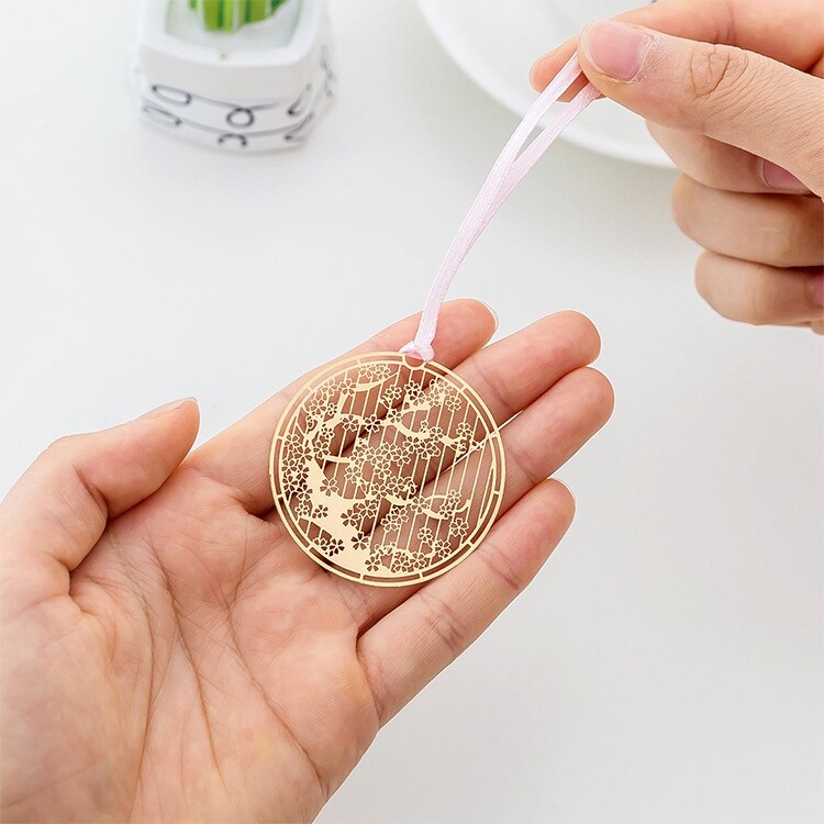 Phong cách Trung Quốc rỗng đánh dấu kim loại nhỏ gọn nhỏ đồng thau đánh dấu