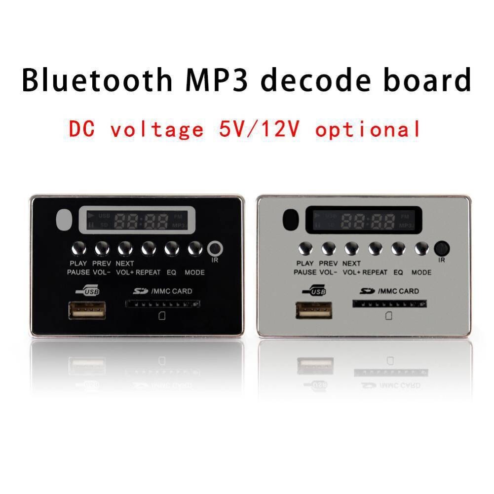 5/12V Car Wireless Bluetooth MP3 Decoder Module USB TF FM Radio Audio Board