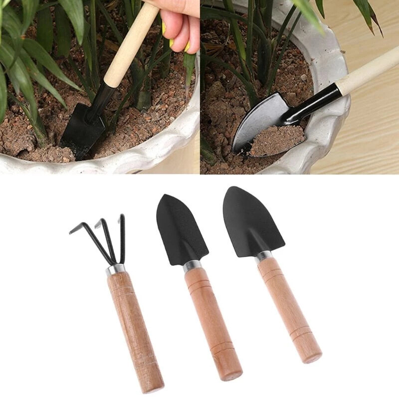 Succulent Plant Tool Set Mini Gardening Tools Rake Soil Seeding Tool Set 3pc Gardening 96654332