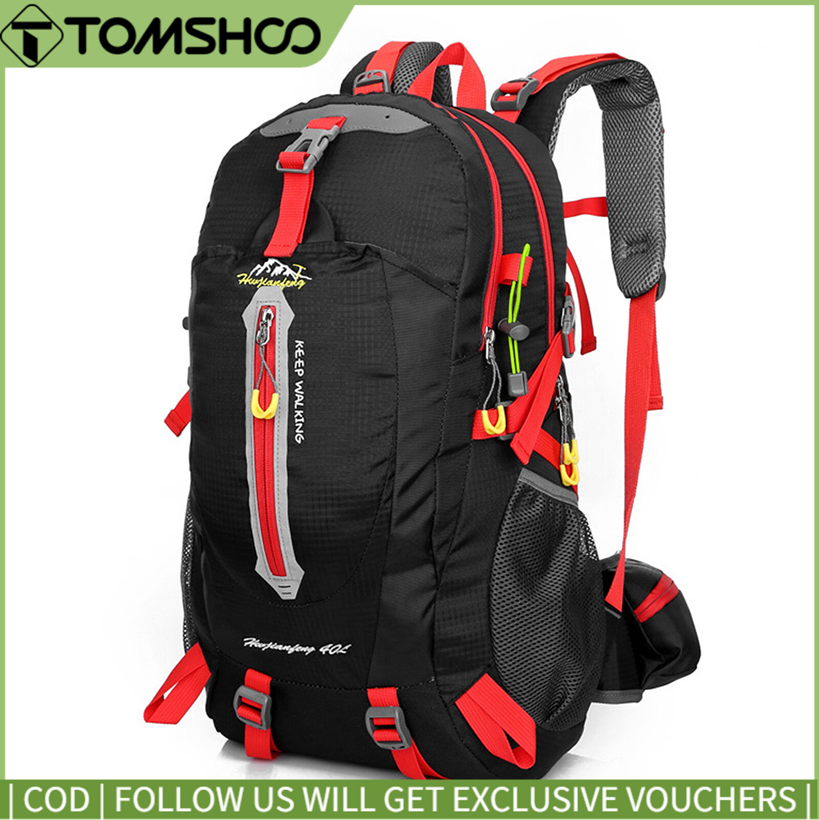 Hwjianfeng 40L Water Resistant Travel Backpack Camp Hike Laptop Daypack Trekking Climb Back Bags For Men Women
