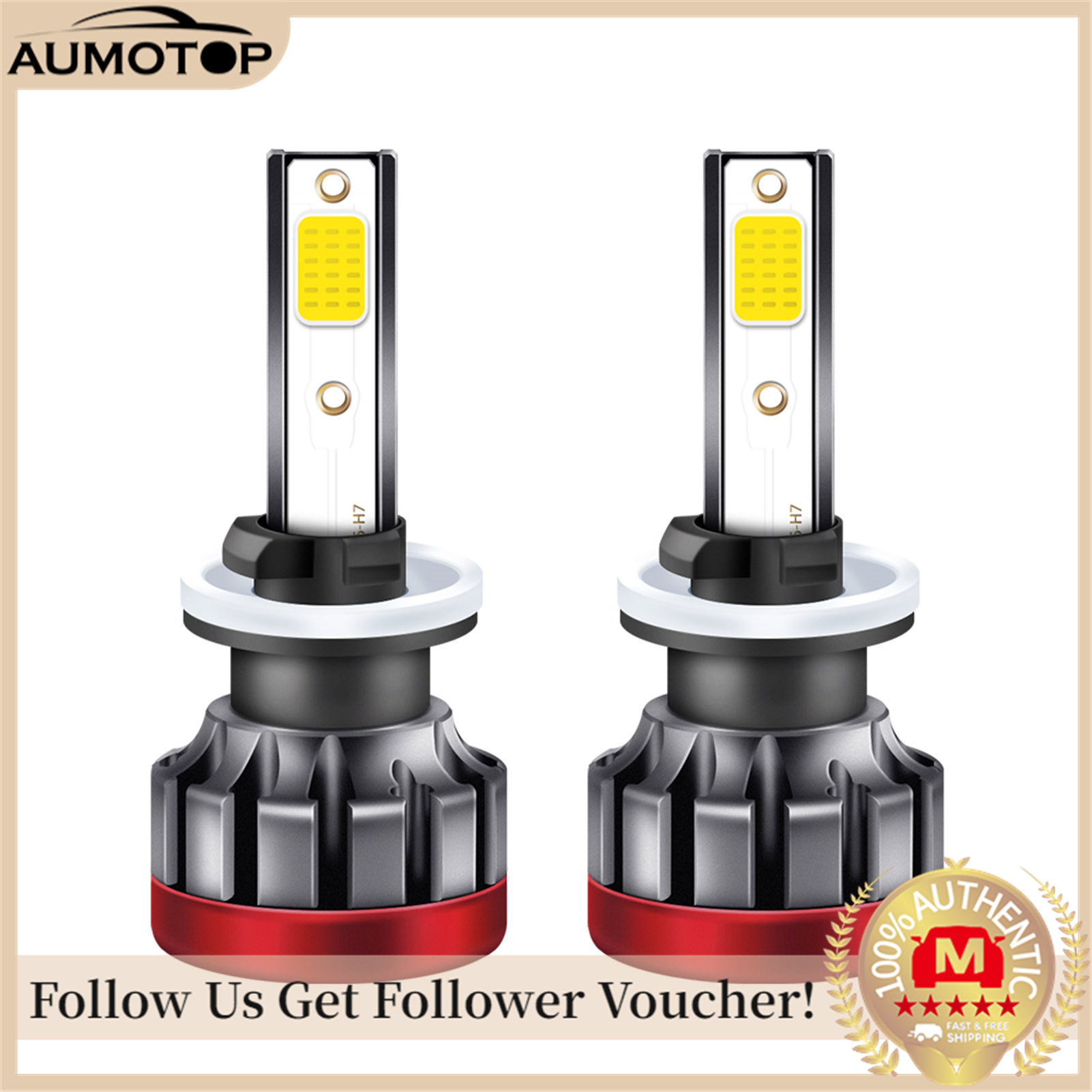 2PCS 880/881 LED Fog Light Bulbs 3000K Yellow 3000 Lumens 30W High Power LED Fog Light DRL Bulbs for Cars Trucks