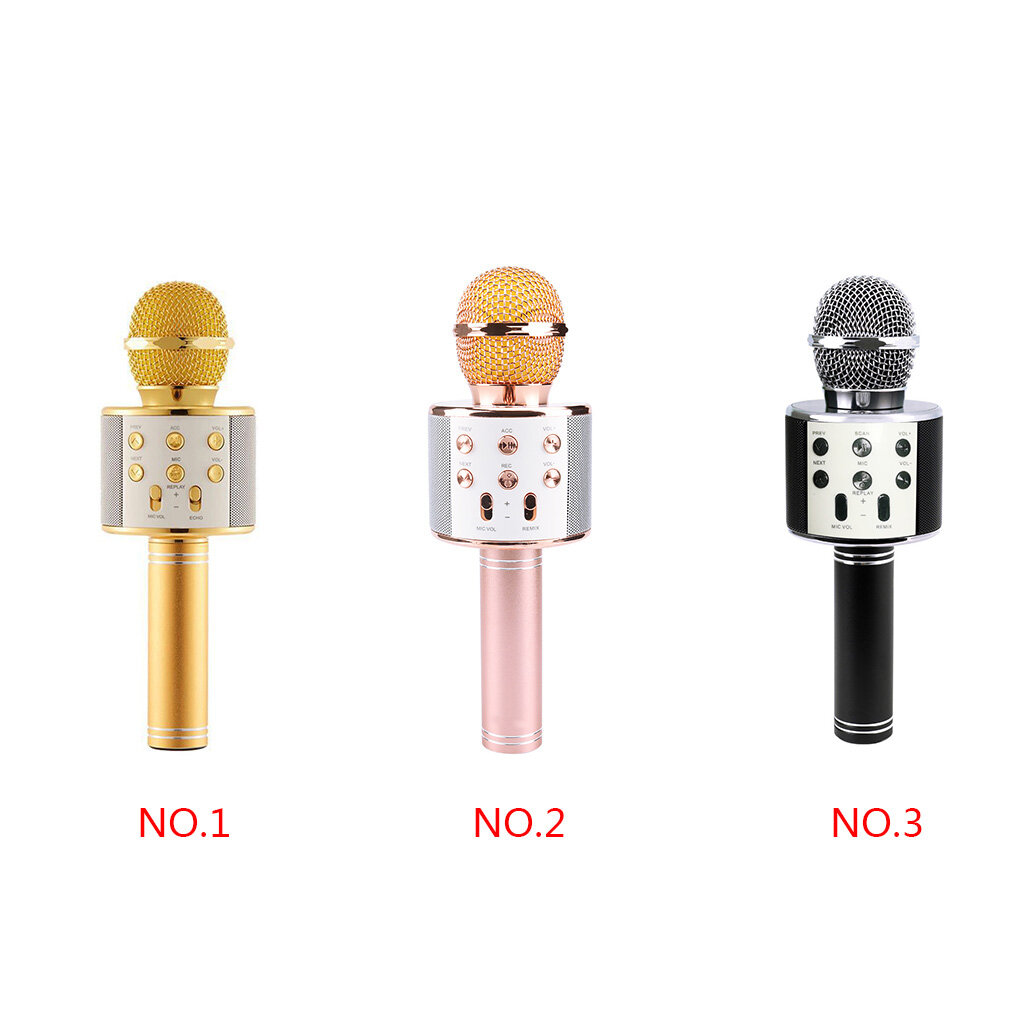 KTV Party Bluetooth-compatible Handheld Microphone Portable Wireless Volume Adjustment Karaoke Speaker Mic Button Operation